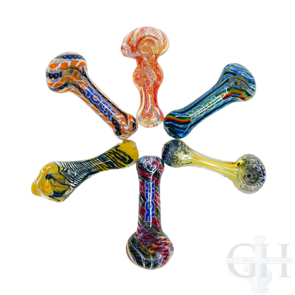 Handpipe 3.5″ Heavy – Mix Color – Glass House Distro.