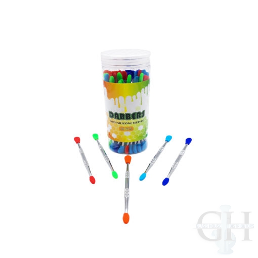 Metal Dabber with Silicone Sleeves 50CT Jar - OAB001