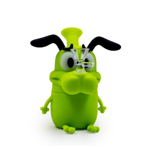 6" Cowardly Dog Silicone Waterpipe - S380