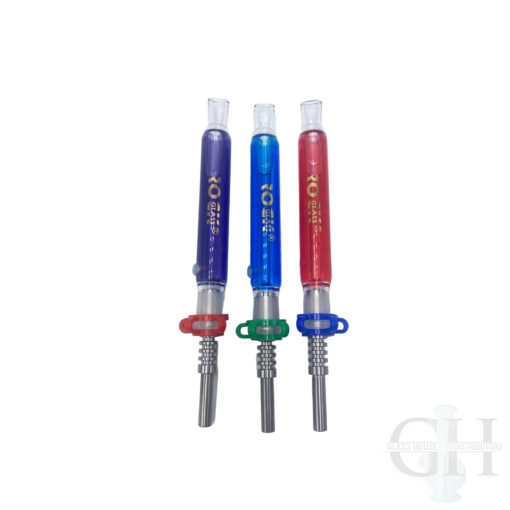 Glycerin Nectar Straw with 14mm Titanium Tips - Rock Glass - GB06