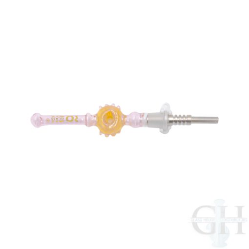 Glass Straw with 14mm Titanium Tips Rock Glass - GB07