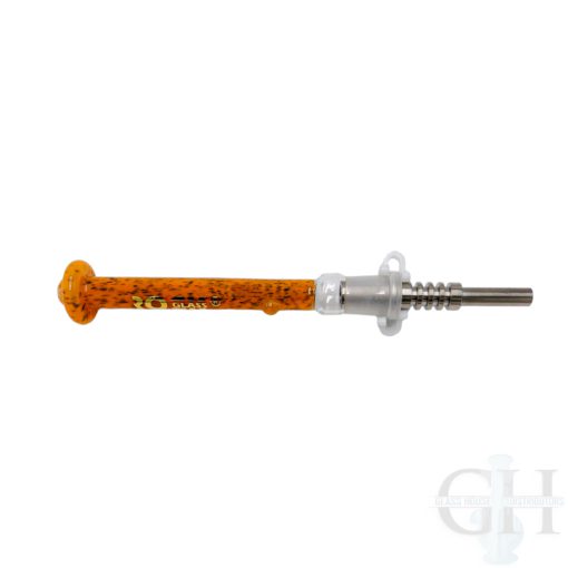 Glass Straw with 14mm Titanium Tips - Rock Glass - GB08