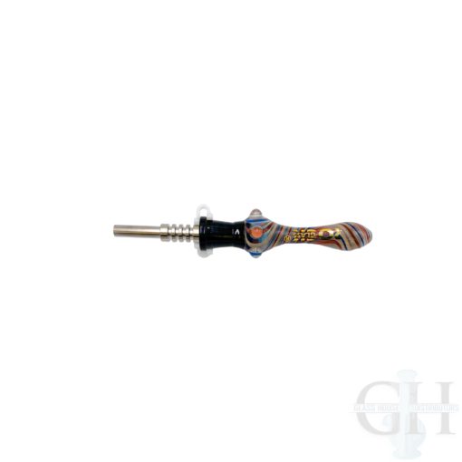 Glass Straw with 14mm Titanium Tips Rock Glass - GB12