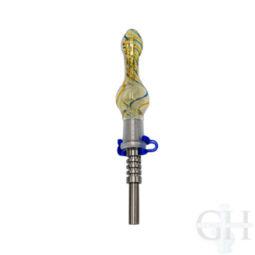 Glass Straw with 14mm Titanium Tips Rock Glass - GB16