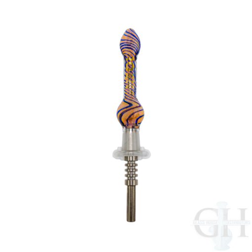 Glass Straw with 14mm Titanium Tips Rock Glass - GB20