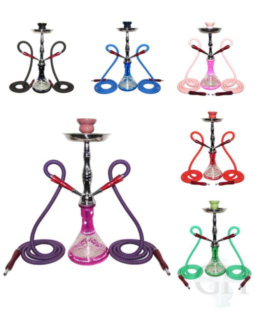 Zebra Cloud 2 Hose Hookah 19"
