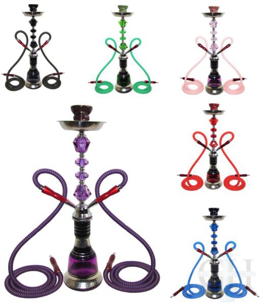 Zebra FlagShip 2 Hose Hookah - Mix Color