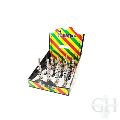 Fancy Metal Pipe Display- 12CT - Skull