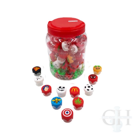 Glass Jar with Silicone Top in Container 6ml-100Ct