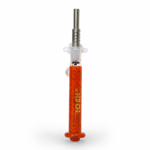 Glass Straw with 14mm Titanium Tips - Rock Glass - GB08