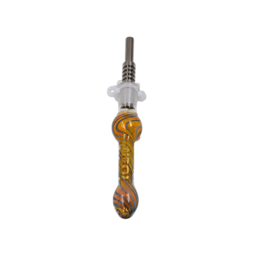 Glass Straw with 14mm Titanium Tips Rock Glass - GB12