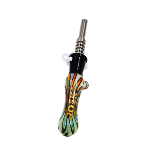 Glass Straw with 14mm Titanium Tips - Rock Glass - GB13