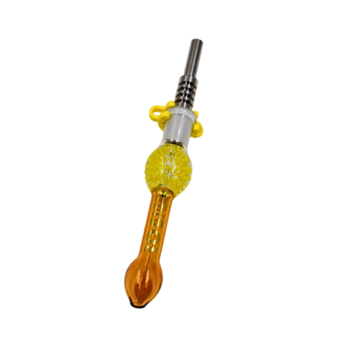 Glass Straw with 14mm Titanium Tips - Rock Glass - GB14