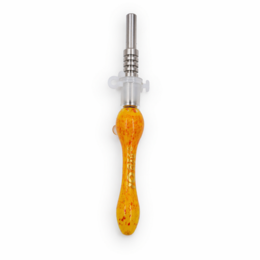Glass Straw with 14mm Titanium Tips - Rock Glass - GB18