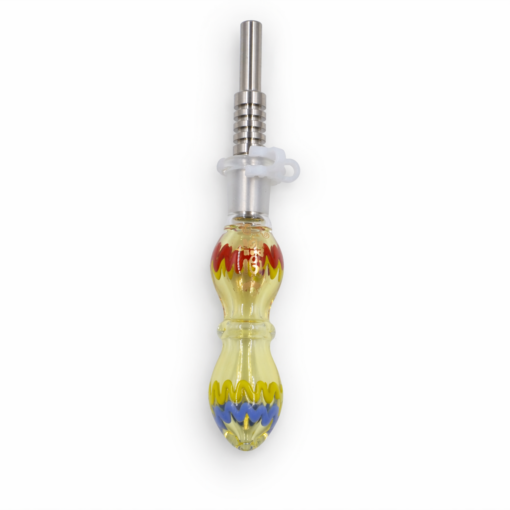 Glass Straw with 14mm Titanium Tips Rock Glass - GB19