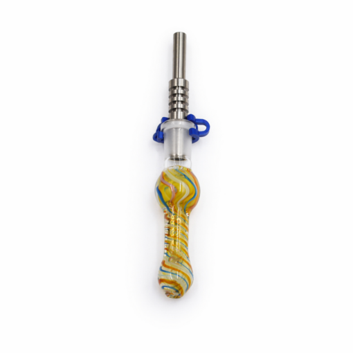 Glass Straw with 14mm Titanium Tips Rock Glass - GB16
