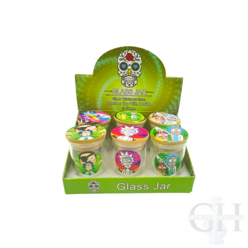 Glass Jar With Bamboo Cap - 55 MM