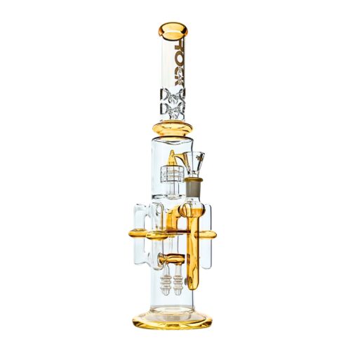 Colossus 18" Rock Glass Double Barrel Recycler Bong