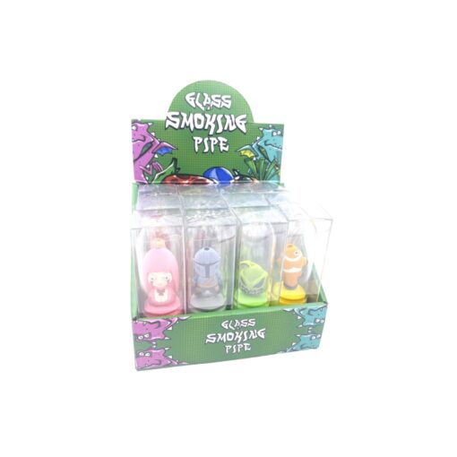 Glass Smoking Handpipe 12CT - H318