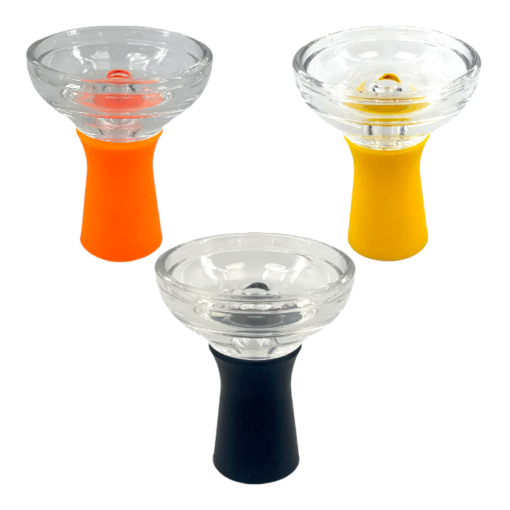 Zebra Glass Silicone Funnel Bowl/Tops