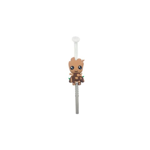 Silicone Groot  Straw with 10mm Titanium Tip - H285