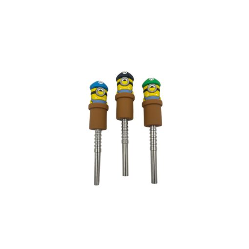 Silicone Minions Straw with 10mm Titanium Tip- H347