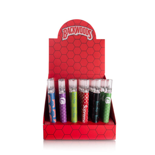 Glass Chillum with Brush Mix 48CT- RG0321