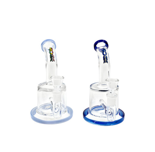 Rock Glass 7" Inline Perc Tube Bong