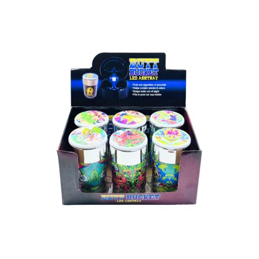 LED Bucket Ashtray 6ct  - ASH111