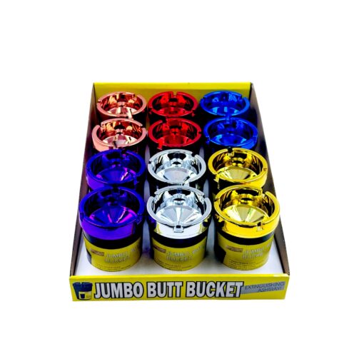 Chrome Plated Buck Ashtray 12ct - ASH22