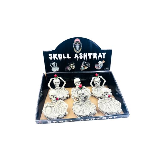 Skull Design Ash Tray 2 6ct - ASH68