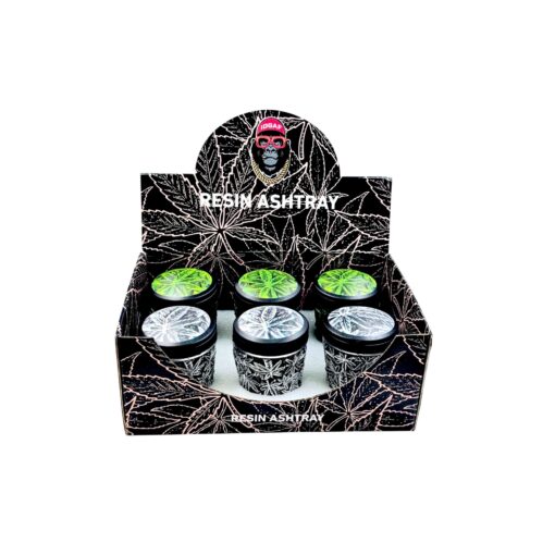 Bucket Ashtray LED Polyresin 6ct - ASH84