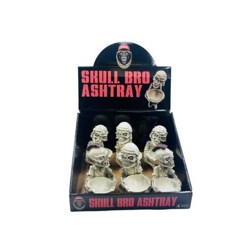 Skull Design Ashtray 4 6ct - ASH931