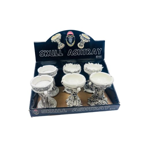Tower Skull Ash Tray 3 6ct - ASH941