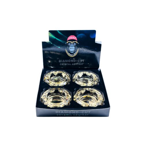 Crystal Ash Tray 4ct - ASHED101