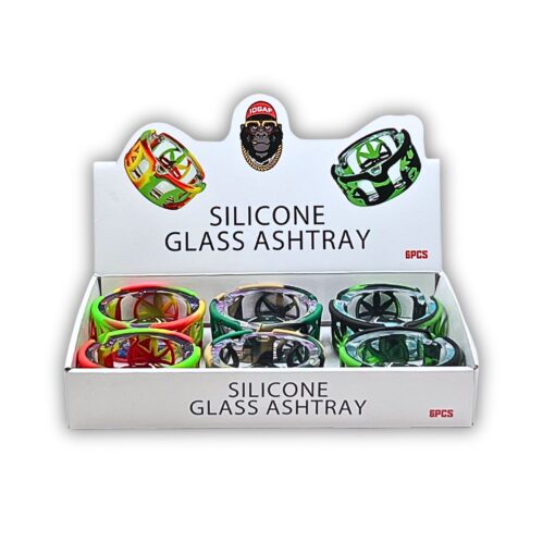 Glass Ashtray with Silicone 6CT - ASH11