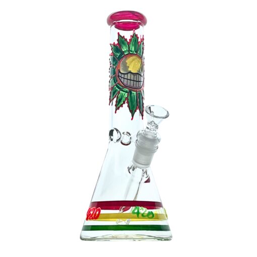 10" Glow In The Dark Beaker Waterpipe - JDSH