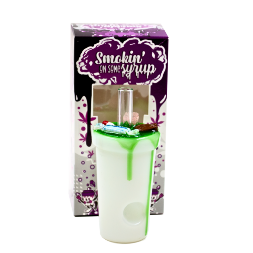 Lean Dank Syrup Cup with Treats Glass Handpipe - LDHP001