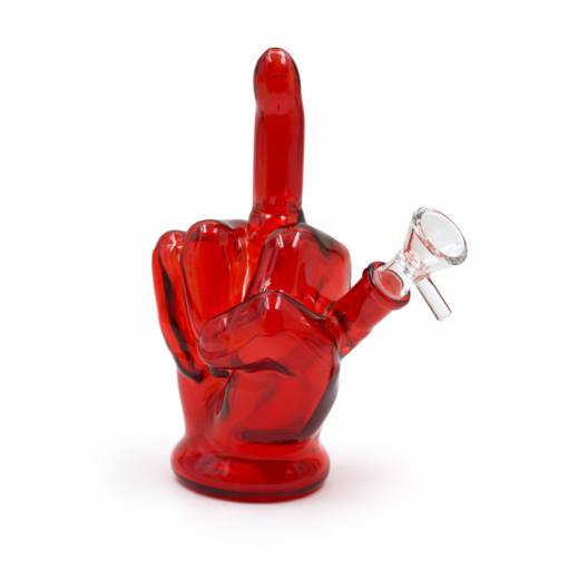 6" Mid Finger Waterpipe - WPQ017BW